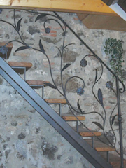 Wrought, iron, stair, railing, 